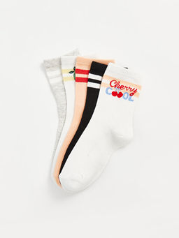 Desenli K?z ?ocuk Soket ?orap 5li