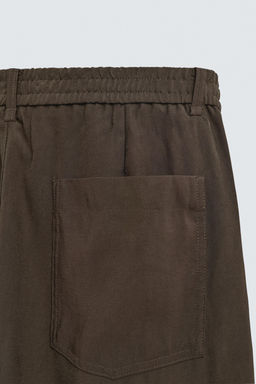 PANTAL?N FLUIDO RELAXED FIT / Marr?n - Zara фото 10