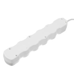 Удлинитель Luazon Lighting ECO, 5 розеток, 5 м, 10 А, 2200 Вт, ПВС 3×0.75 мм2, с заземлением, белый