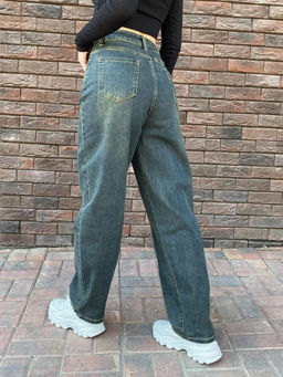 Джинсы мом с высокой посадкой широкие, Артикул: 131526 - Liketon фото 5