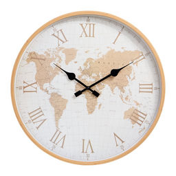 Часы настенные интерьерные «Карта мира», бесшумные, плавный ход, циферблат d=50 см