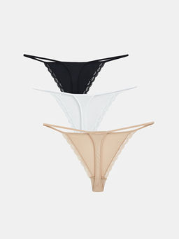 Dantel Detayl? Tanga K?lot 3l? Paket