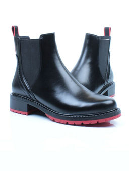 01-CA169-21B100M BLACK Ботинки демисезонные женские (натуральная кожа, байка)