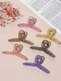 Цена за 12 шт. Крабик для волос «Пейдж», петля, 10.5 см, МИКС