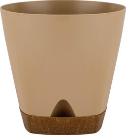 Горшок для цветов InGreen WOOD D170мм 2,5л с прикорневым поливом молочный шоколад/бук IG610010047