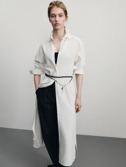 Платье-рубашка изо льна / Zarina  фото 8