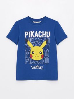 Bisiklet Yaka Pikachu Bask?l? K?sa Kollu Erkek ?ocuk Ti??rt - Waikiki фото 3