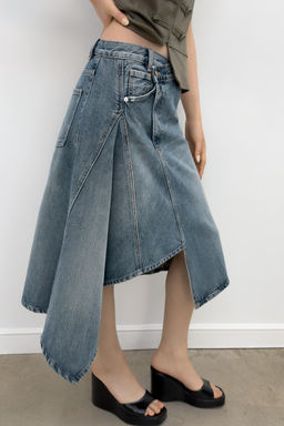 FALDA DENIM TRF ASIM?TRICA / Azul - Zara фото 4