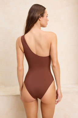 Siyah Tek Omuz Cut Out Detayl? Mayo TBESS26MA00004 - Trendyolmilla фото 7