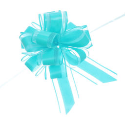 Цена за 6 шт. Бант для оформления подарка "Чудо" 5 см, d=15 см, Мятный