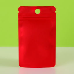 Цена за 100 шт. Пакет Зип-лок с окном, с еврослотом, красный, 8×14±5% см