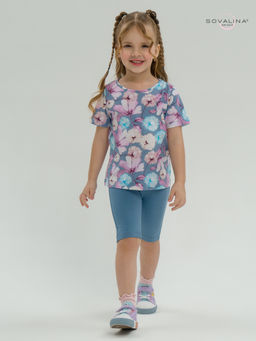 Костюм Актив лиловые одуванчики-деним - Sovalina фото 10