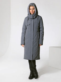 22414 Пальто графитовый - Dizzyway фото 3