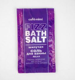 КАФЕ КРАСОТЫ le Cafe Mimi Соль Шипучая д/ванны мягкость,бархат.Персик RELAX 100гр сирен.пакетик