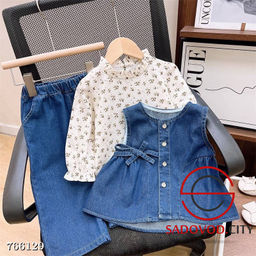 Джинсовый костюм тройка для девочки - Bruno фото 2