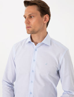 A__k Mavi Slim Fit Uzun Kollu G_mlek