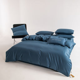 Комплект постельного белья Однотонный Сатин Элитный на резинке OCER017 180*200*30;160*200*30;140*200*30 Евро 4 Наволочки