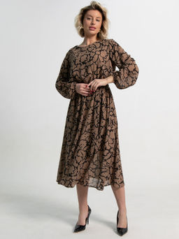 Платье Идиллия (бежево-черное) П15378-16М