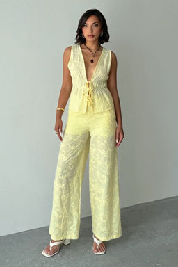 Sar? Pamuklu Brode Astarl? Pantolon TWOSS25PL00128