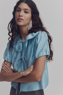 Blusa con lazadas - H&m фото 7