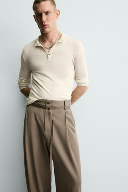 BALLOON FIT TROUSERS WITH PLEATS AND BELT - Zara фото 18