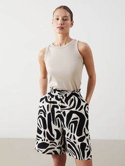 Bisiklet Yaka Parlak G?r?n?ml? Kad?n Atlet