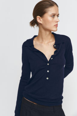 FINE KNIT WOOL POLO SHIRT - Zara фото 13