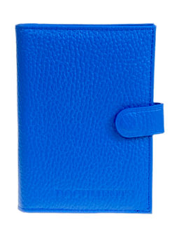 Обложка для паспорта и автодокументов из натуральной кожи, цвет синий