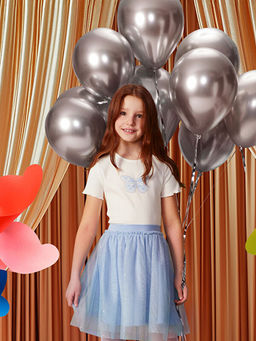 Bisiklet Yaka Ta?l? K?z ?ocuk Ti??rt