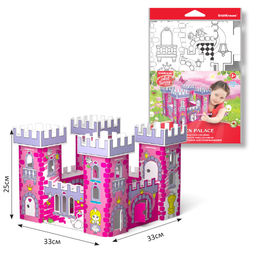 Цена за 5 шт. Конструктор игровой ErichKrause Queen Palace для раскрашивания малый (в пакете с европодвесом)