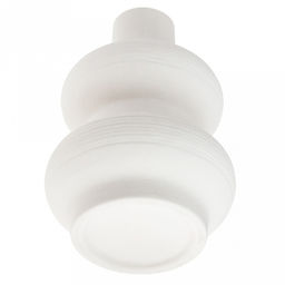 Ваза керамическая "Гвинея" 450мл, д10,3см h15см, д/горла - 2,2см, матовая, фактурная глазурь, цвет - белый, в коробке (Китай)