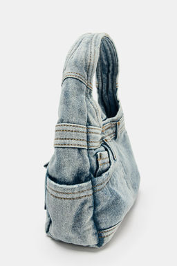 BOLSO DE MANO DENIM / Azul Vaquero - Zara фото 5