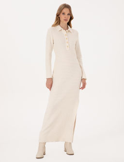 Ekru Slim Fit _rme Elbise