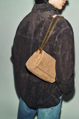 SPLIT SUEDE SHOULDER BAG - Zara фото 11