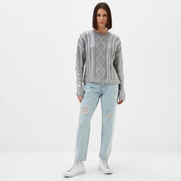 Джинсы женские мом MIST: Denim, размер (28) 44, голубые