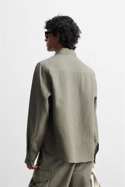 100% LINEN OVERSHIRT - Zara фото 11