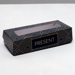 Цена за 5 шт. Кондитерская упаковка, коробка с ламинацией «Present», 17×7×4 см