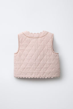 WAISTCOAT WITH EMBROIDERED FLORAL TEXTURE - Zara фото 2