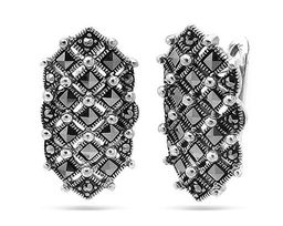 Серьги из серебра марказит, SL-AGA131