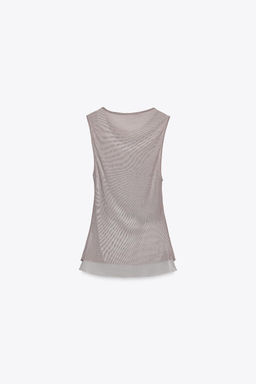 LAYERED TULLE T-SHIRT - Zara фото 4