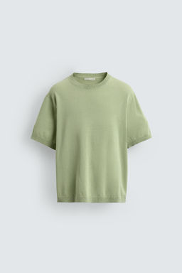 CAMISETA PUNTO LIGERO ALGOD?N / Musgo - Zara фото 7
