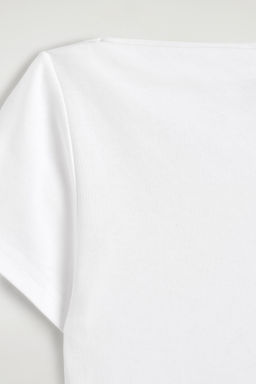 CAMISETA ALGOD?N CUELLO BARCO SLIM FIT - H&m фото 9