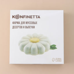 Форма для муссовых десертов и выпечки KONFINETTA Ромашка, силикон, 22?4,5 см, цвет белый фото 5