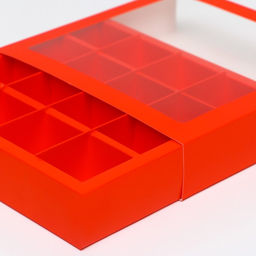 Коробка для конфет, 16 шт, красная , 17,7 х 17,7 х 3,8 см - UPAK LAND фото 4