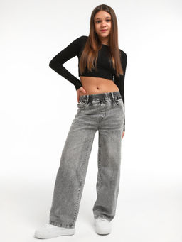 Джинсы-багги для девочек - СИНЯЯ МОДА фото 14