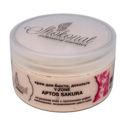 Крем для бюста, шеи, декольте Y-ZONE APTOS SAKURA на розовой воде с протеинами мидий. Омоложение, выравнивание цвета кожи Код 9955 - объем 200 мл