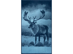 Полотенце махровое 6с103.412ж1 Фото-олень(джинс) 50х90см