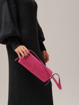 Замшевая сумка Tube DBR 31343 розовый тюльпан фото 6