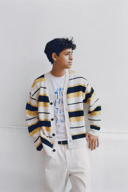 STRIPED KNIT CARDIGAN - Zara фото 5