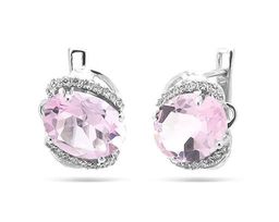 Серьги из серебра морганит, Ариэнна